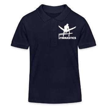 Turnen - Kinder Organic Poloshirt Mini Sprinter von Stanley/Stella - Navy - Vorne