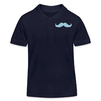 Moustache - Polo enfant bio Stanley/Stella - bleu marine - Devant