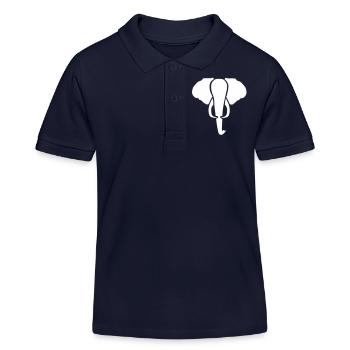 Elefant - Kinder Organic Poloshirt Mini Sprinter von Stanley/Stella - Navy - Vorne