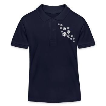 Neige - Polo enfant bio Stanley/Stella - bleu marine - Devant