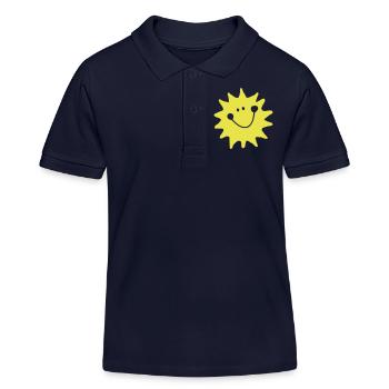 Sonne - Kinder Organic Poloshirt Mini Sprinter von Stanley/Stella - Navy - Vorne