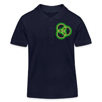 Nœud borroméen - Polo enfant bio Stanley/Stella - bleu marine - Devant