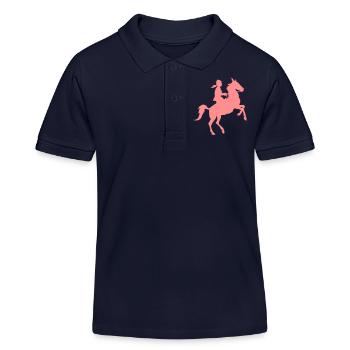 Cavalière - Polo enfant bio Stanley/Stella - bleu marine - Devant