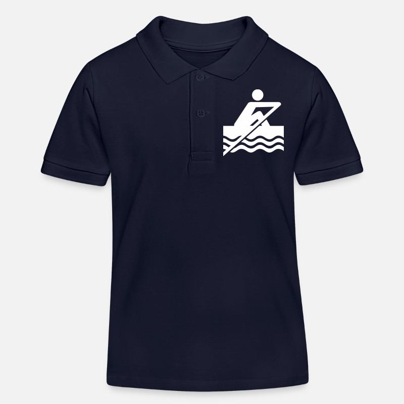 Aviron - Polo enfant bio Stanley/Stella - bleu marine