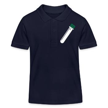 PETling 2farbig - geocaching Container - Kinder Organic Poloshirt Mini Sprinter von Stanley/Stella - Navy - Vorne