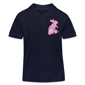 rabbits - Kids Organic Polo Shirt by Stanley/Stella - navy - Front