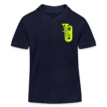 Tuba - Polo enfant bio Stanley/Stella - bleu marine - Devant