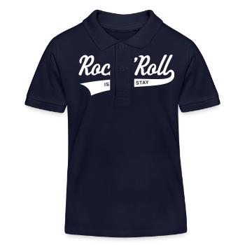 Rock 'n' Roll Is Here To Stay (Musik) - Kinder Organic Poloshirt Mini Sprinter von Stanley/Stella - Navy - Vorne