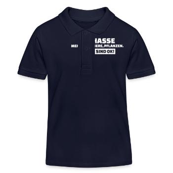 Steine sind ok - Kinder Organic Poloshirt Mini Sprinter von Stanley/Stella - Navy - Vorne