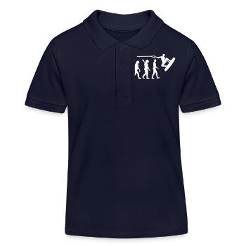 Evolution Wakeboard - Polo enfant bio Stanley/Stella - bleu marine - Devant