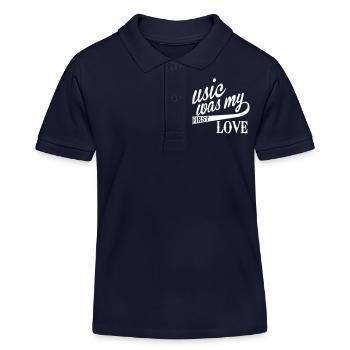 Music was my first Love - Polo enfant bio Stanley/Stella - bleu marine - Devant