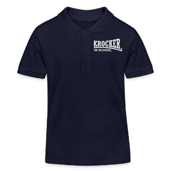 punk rocker new school - Kids Organic Polo Shirt by Stanley/Stella - navy - Front