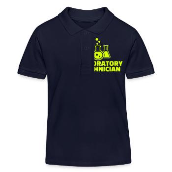 Laboratory technician - Kids Organic Polo Shirt by Stanley/Stella - navy - Front