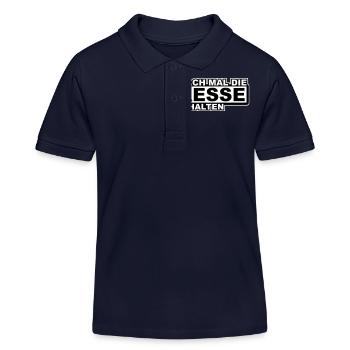 Einfach mal die Fresse Halten Umrandung - Kinder Organic Poloshirt Mini Sprinter von Stanley/Stella - Navy - Vorne