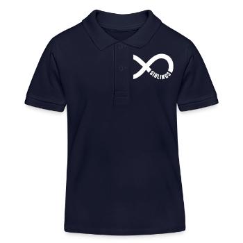 Siblings Infinity - Kids Organic Polo Shirt by Stanley/Stella - navy - Front