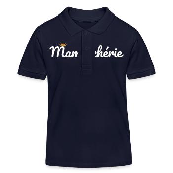 Maman chérie - Polo enfant bio Stanley/Stella - bleu marine - Devant