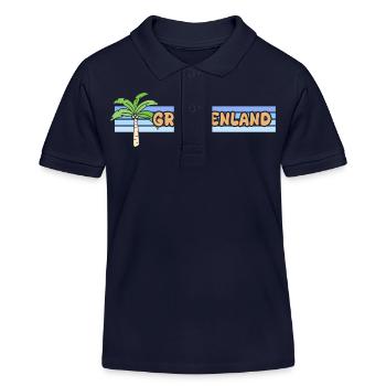 Griechenland als Urlaub - Kinder Organic Poloshirt Mini Sprinter von Stanley/Stella - Navy - Vorne
