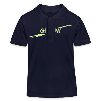 Gianni dans le rôle de Gianni - Polo enfant bio Stanley/Stella - bleu marine - Devant