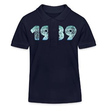 Ice Cold 1989 - Kids Organic Polo Shirt by Stanley/Stella - navy - Front