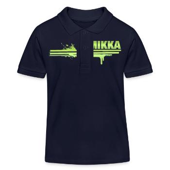 Mikka als Farbklecks - Kinder Organic Poloshirt Mini Sprinter von Stanley/Stella - Navy - Vorne