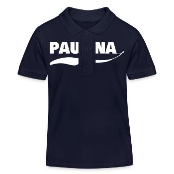 First name Paulina - Kids Organic Polo Shirt by Stanley/Stella - navy - Front