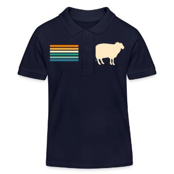 Schäfer Schaf - Kinder Organic Poloshirt Mini Sprinter von Stanley/Stella - Navy - Vorne