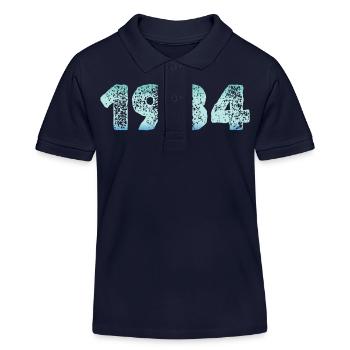 Cold 1984 - Kids Organic Polo Shirt by Stanley/Stella - navy - Front