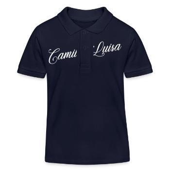 Camilla Name für Frauen Kinder Kleinkinder - Camilla - Kinder Organic Poloshirt Mini Sprinter von Stanley/Stella - Navy - Vorne