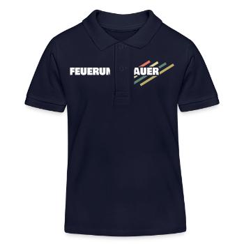 Feuerungsbauer als Arbeitsplatz - Kinder Organic Poloshirt Mini Sprinter von Stanley/Stella - Navy - Vorne