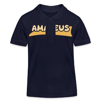 First name Amadeus - Kids Organic Polo Shirt by Stanley/Stella - navy - Front