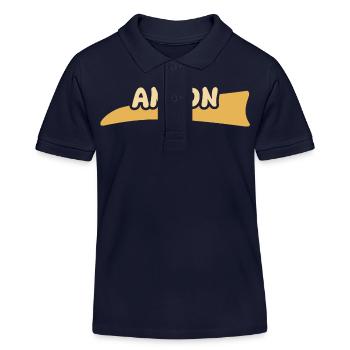 First name Anton - Kids Organic Polo Shirt by Stanley/Stella - navy - Front