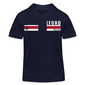 Oxford England Vintage Design - Kinder Organic Poloshirt Mini Sprinter von Stanley/Stella - Navy - Vorne