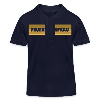 Cadeau pour pompier - Polo enfant bio Stanley/Stella - bleu marine - Devant