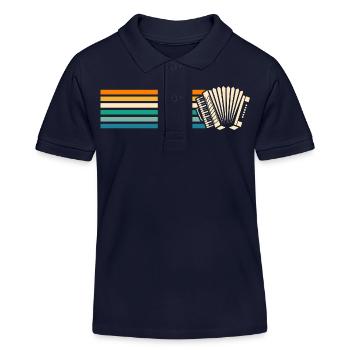 Accordéoniste Accordéon - Polo enfant bio Stanley/Stella - bleu marine - Devant