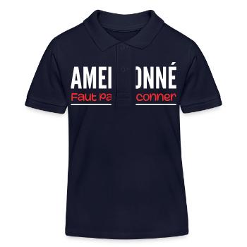 Amended, don't mess around - Kids Organic Polo Shirt by Stanley/Stella - navy - Front