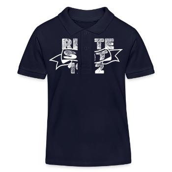 Rente 1992 - Kinder Organic Poloshirt Mini Sprinter von Stanley/Stella - Navy - Vorne
