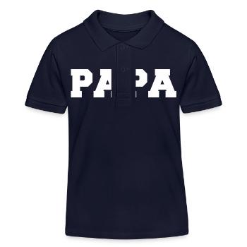 papa - Polo enfant bio Stanley/Stella - bleu marine - Devant