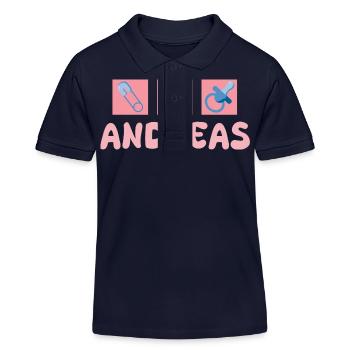 Sucette Andreas - Polo enfant bio Stanley/Stella - bleu marine - Devant