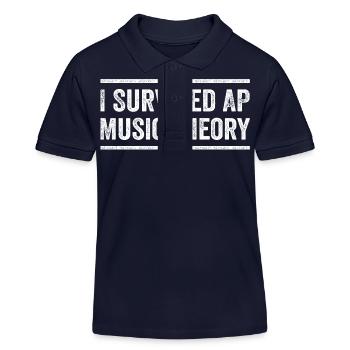 Ich habe die AP Music Theory Funny AP Prüfung überlebt - Kinder Organic Poloshirt Mini Sprinter von Stanley/Stella - Navy - Vorne