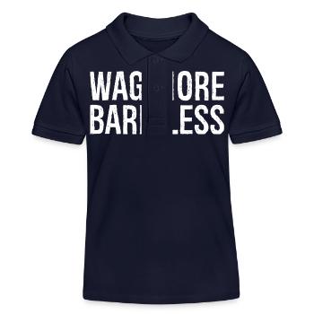 wag more bark less - Kids Organic Polo Shirt by Stanley/Stella - navy - Front