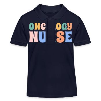 Onkologie Krankenschwester - Pflegefachkraft - Kinder Organic Poloshirt Mini Sprinter von Stanley/Stella - Navy - Vorne