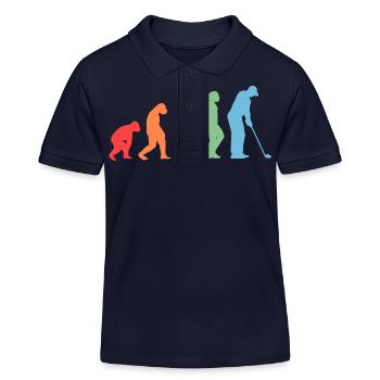 Golfspieler Evolution Golf - Kinder Organic Poloshirt Mini Sprinter von Stanley/Stella - Navy - Vorne