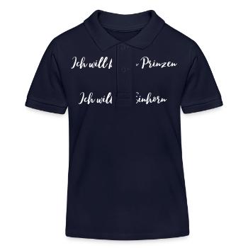 No Prince - Kids Organic Polo Shirt by Stanley/Stella - navy - Front