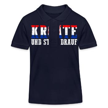 Croate Croate Croatie - Polo enfant bio Stanley/Stella - bleu marine - Devant