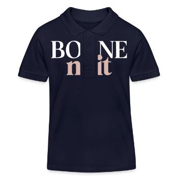 Bonne nuit - Polo enfant bio Stanley/Stella - bleu marine - Devant