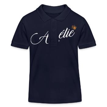 Aurélie Nom pour Femme Enfants Bambins - Aurélie - Polo enfant bio Stanley/Stella - bleu marine - Devant