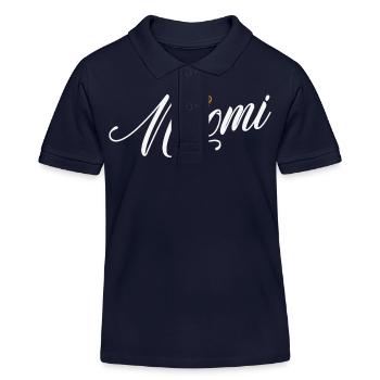 Naomi Custom Name für Frauen Kinder Kleinkinder - Naomi - Kinder Organic Poloshirt Mini Sprinter von Stanley/Stella - Navy - Vorne