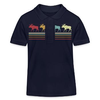 Rétro orignal amant drôle orignal Vintage - Polo enfant bio Stanley/Stella - bleu marine - Devant