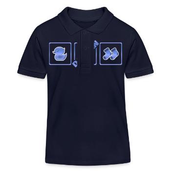 Damian als Geburt - Kinder Organic Poloshirt Mini Sprinter von Stanley/Stella - Navy - Vorne
