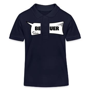 Betreuer als Sprechblase - Kinder Organic Poloshirt Mini Sprinter von Stanley/Stella - Navy - Vorne